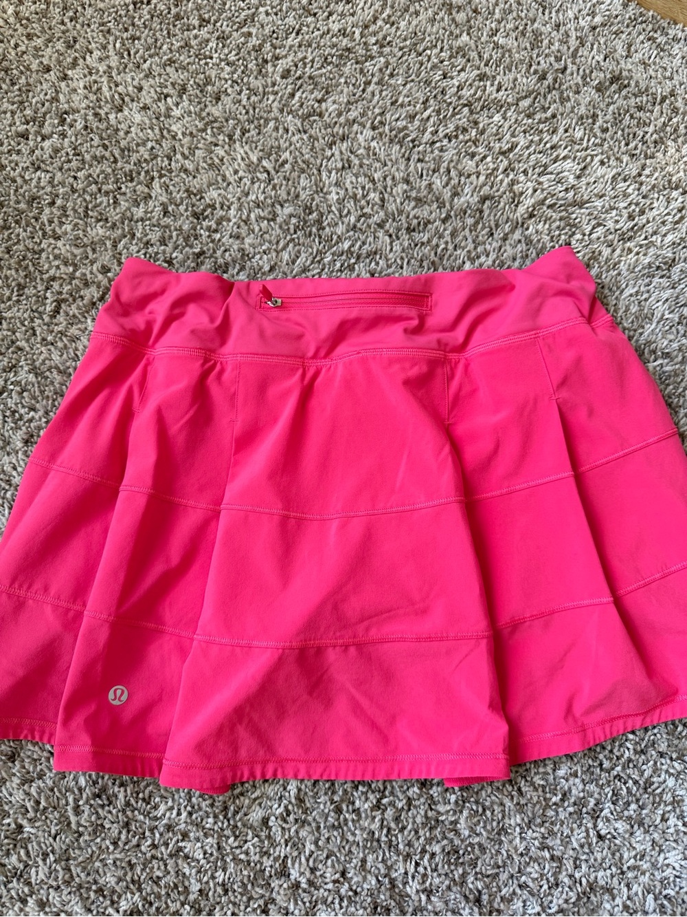 Lululemon Pace Rival Mid-Rise Skirt size 10 coral color